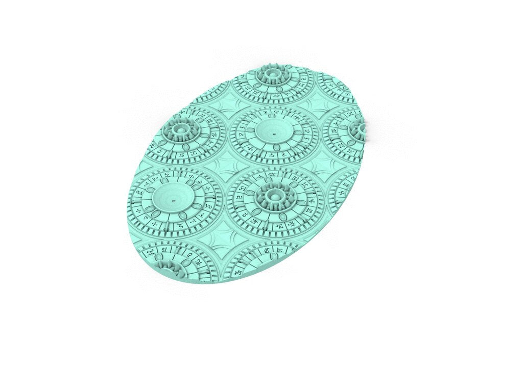 Lot de 60mm à 170mm dark city set 2 textures &amp; socles ovales utilisables pour warmachine, wargame...