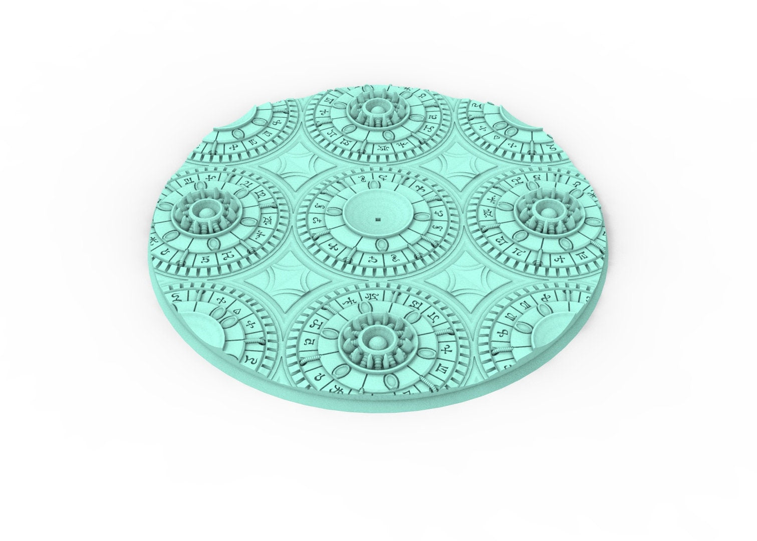 Lot of 25mm to 160mm round bases & textures  dark city set 2 usable for saga, confrontation, wargame...