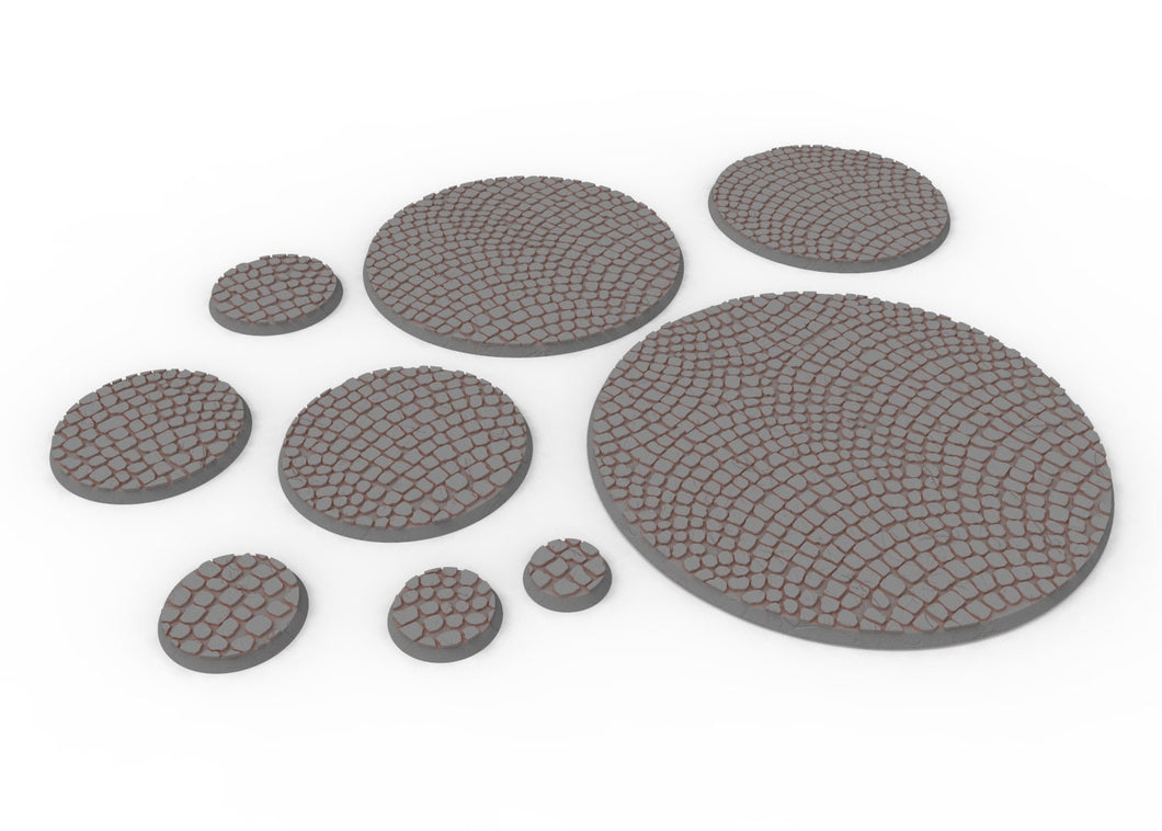 Lot of 25mm to 130mm round bases & textures usable for Oldhammer, saga, age of sigmar, confrontation, wargame...