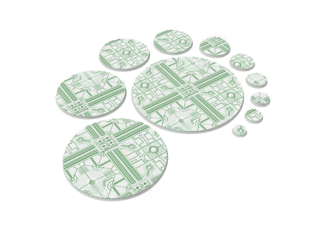 Lot of 25mm to 160mm CINAN set 1 texture & round bases usable for warmachine, wargame...