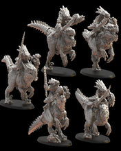 Load image into Gallery viewer, Lost temple - Lizardmen saurian riders usable for Oldhammer, battle, king of wars, 9th age
