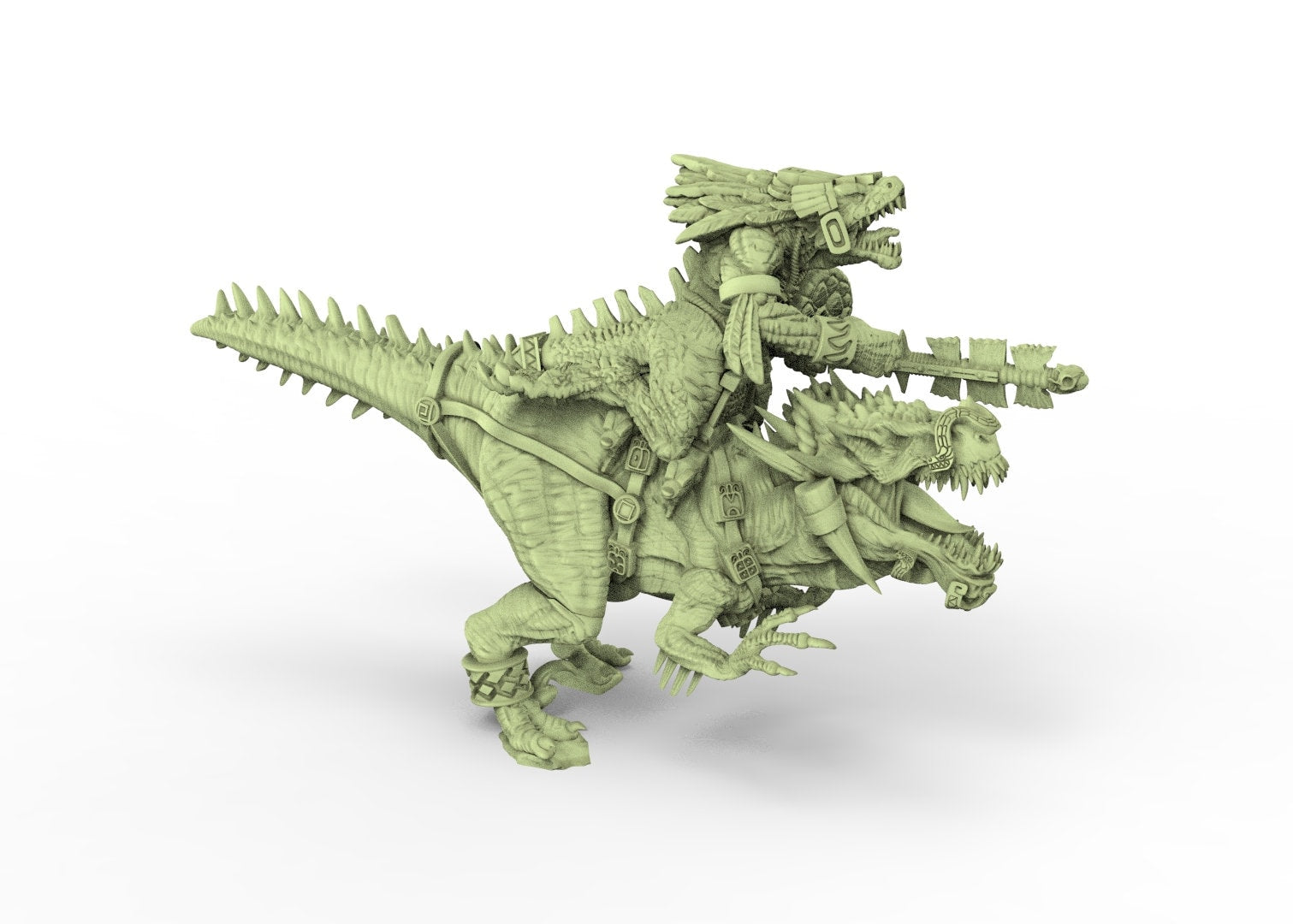 Verlorener Tempel - Echsenmenschen-Echsenreiter, verwendbar für Oldhammer, Schlacht, König der Kriege, 9. Zeitalter