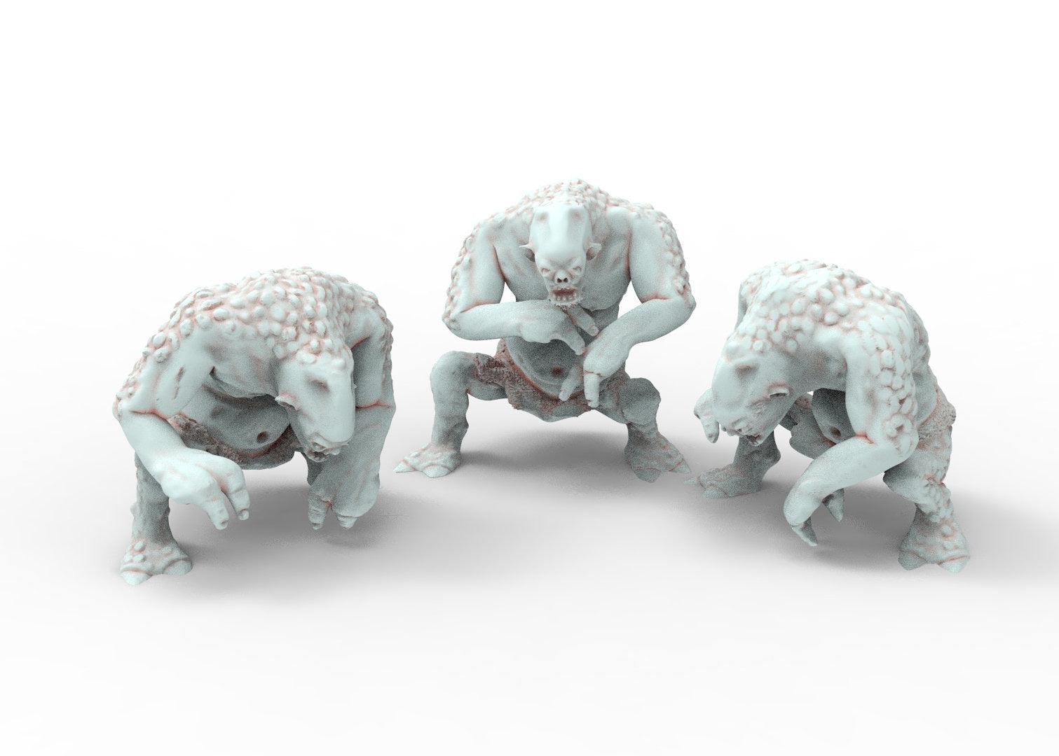 Wild cave trolls, the rebellion of spartatroll, miniatures for diorama D&D, Lotr...