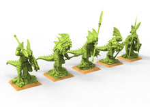 Load image into Gallery viewer, Lost temple - Skink Spears lizardmen usable for Oldhammer, battle, king of wars, 9th age
