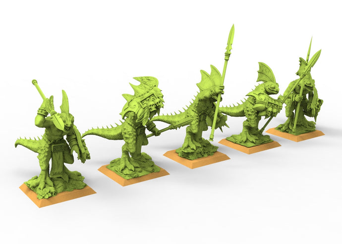 Lost temple - Skink Spears lizardmen usable for Oldhammer, battle, king of wars, 9th age