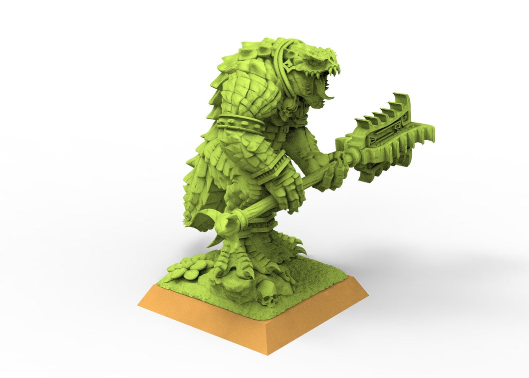 Lost temple - Caiman Hero lizardmen usable for Oldhammer, battle, king of wars, 9th age From the West
