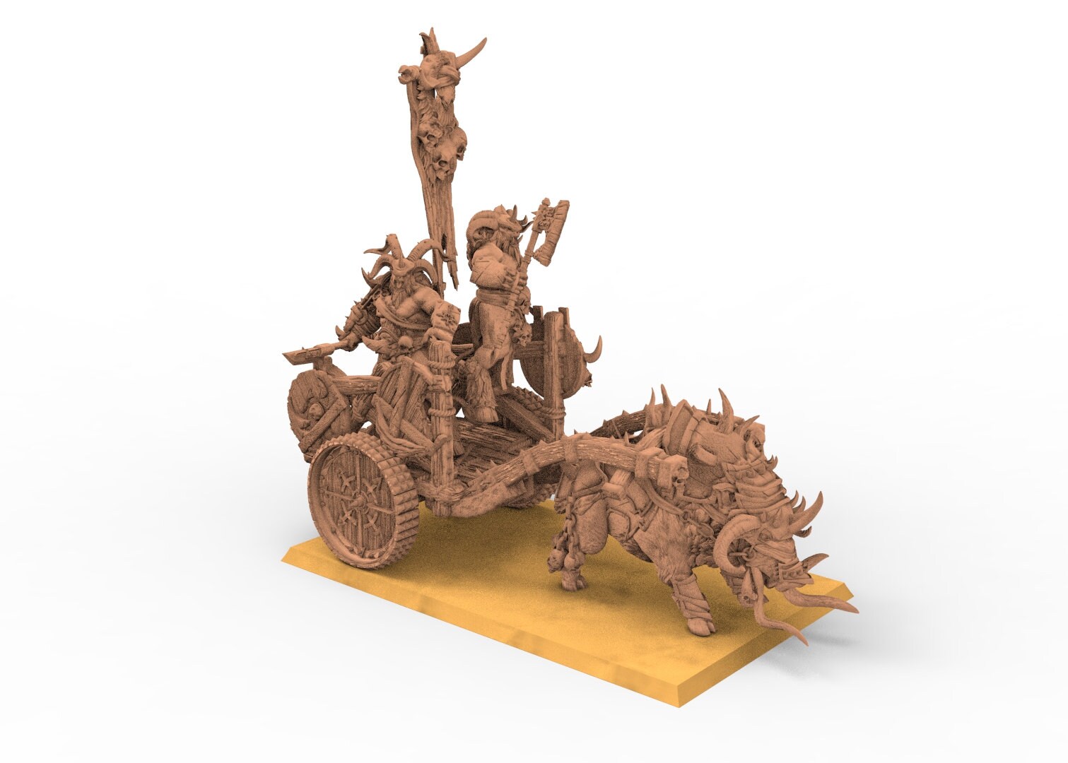 Beastmen - Chariot of war warriors of Chaos