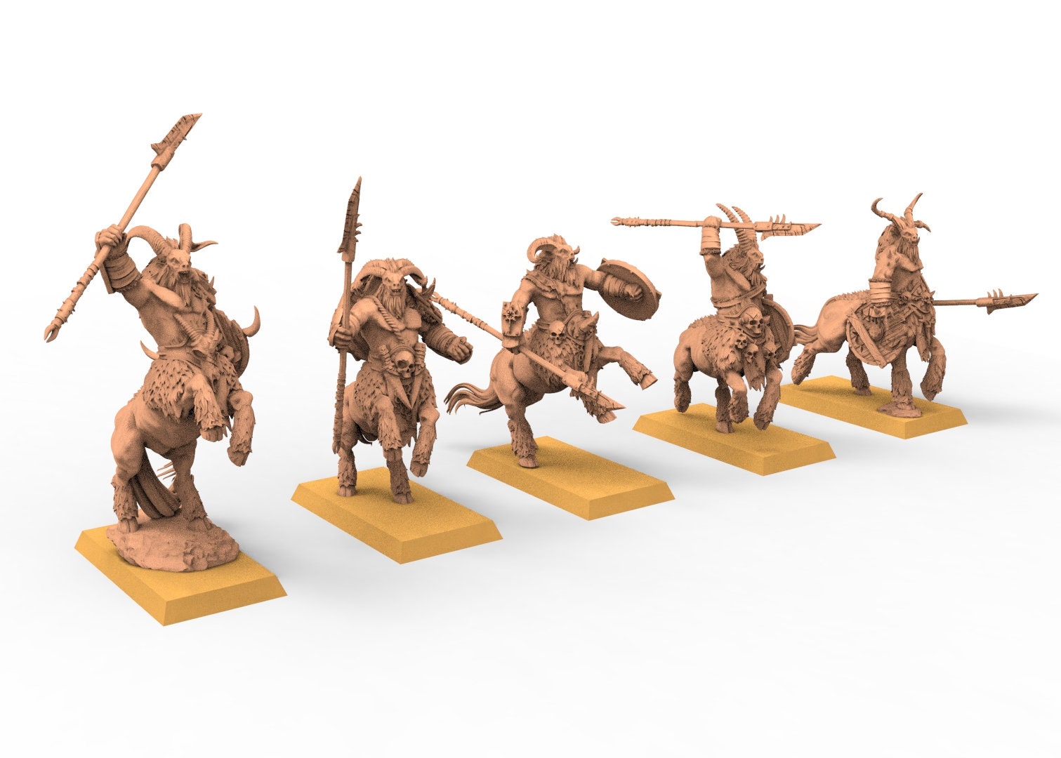 Beastmen - Centaurs Beastmen warriors of Chaos