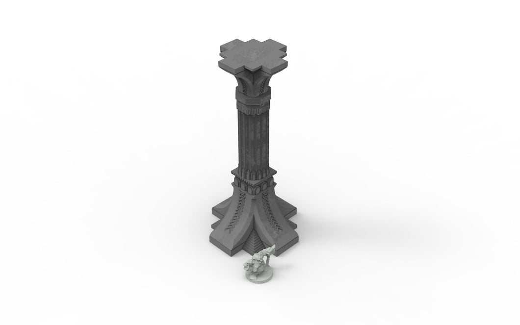Dwarf mine pillars & stelae usable for lord with the rings, fantasy wargame ... V02-08