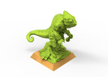 Load image into Gallery viewer, Lost temple - Commando Chameleon skink lizardmen usable for Oldhammer, battle, king of wars, 9th age
