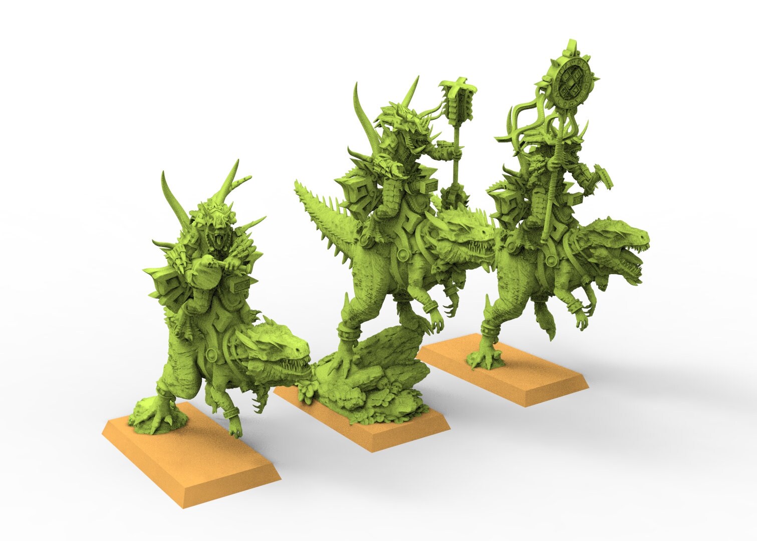 Lost temple - Saurian raptor riders lizardmen usable for Oldhammer, battle, king of wars, 9th age