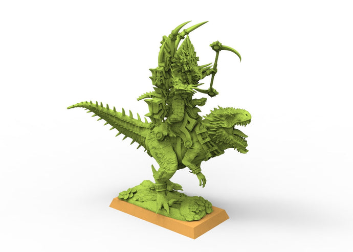 Lost temple - Saurian raptor rider Hero lizardmen usable for Oldhammer, battle, king of wars, 9th age
