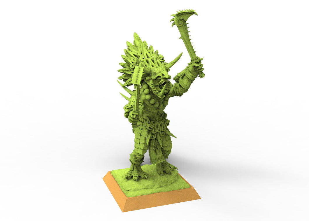 Lost temple - Saurian Hero lizardmen usable for Oldhammer, battle, king of wars, 9th age