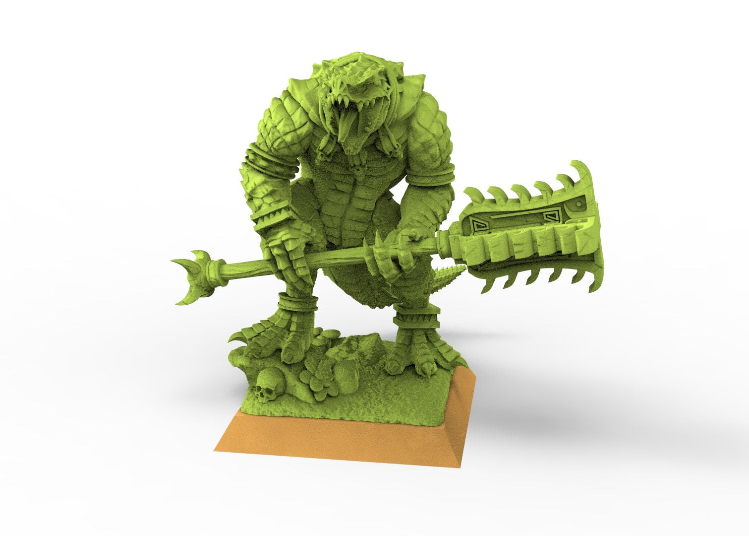 Lost temple - Caiman Hero lizardmen usable for Oldhammer, battle, king of wars, 9th age From the West