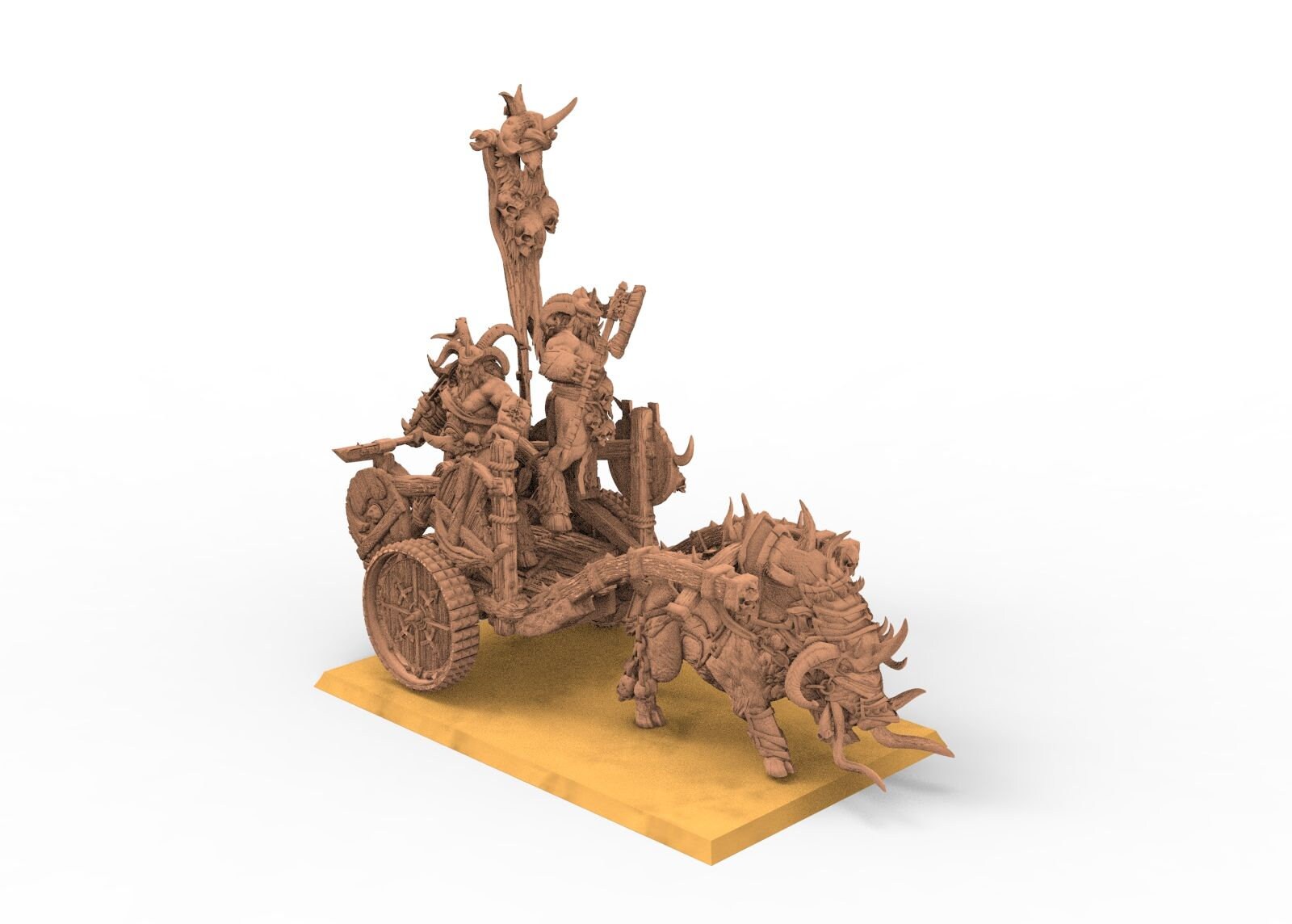 Beastmen - Chariot of war warriors of Chaos