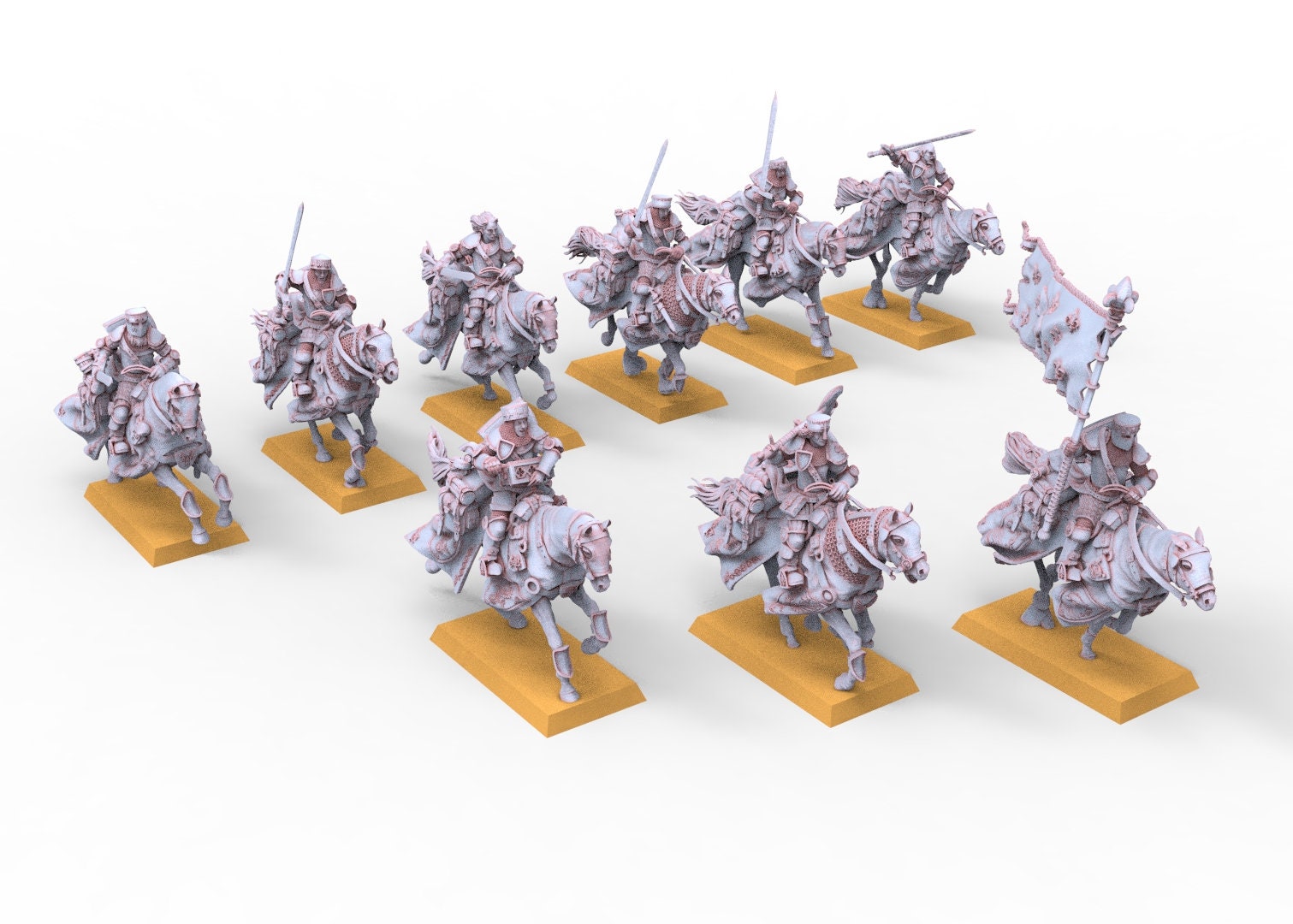 Chevaliers Arthuriens - Chevaliers à la recherche d'une quête utilisable pour Oldhammer, bataille, roi des guerres, 9e âge