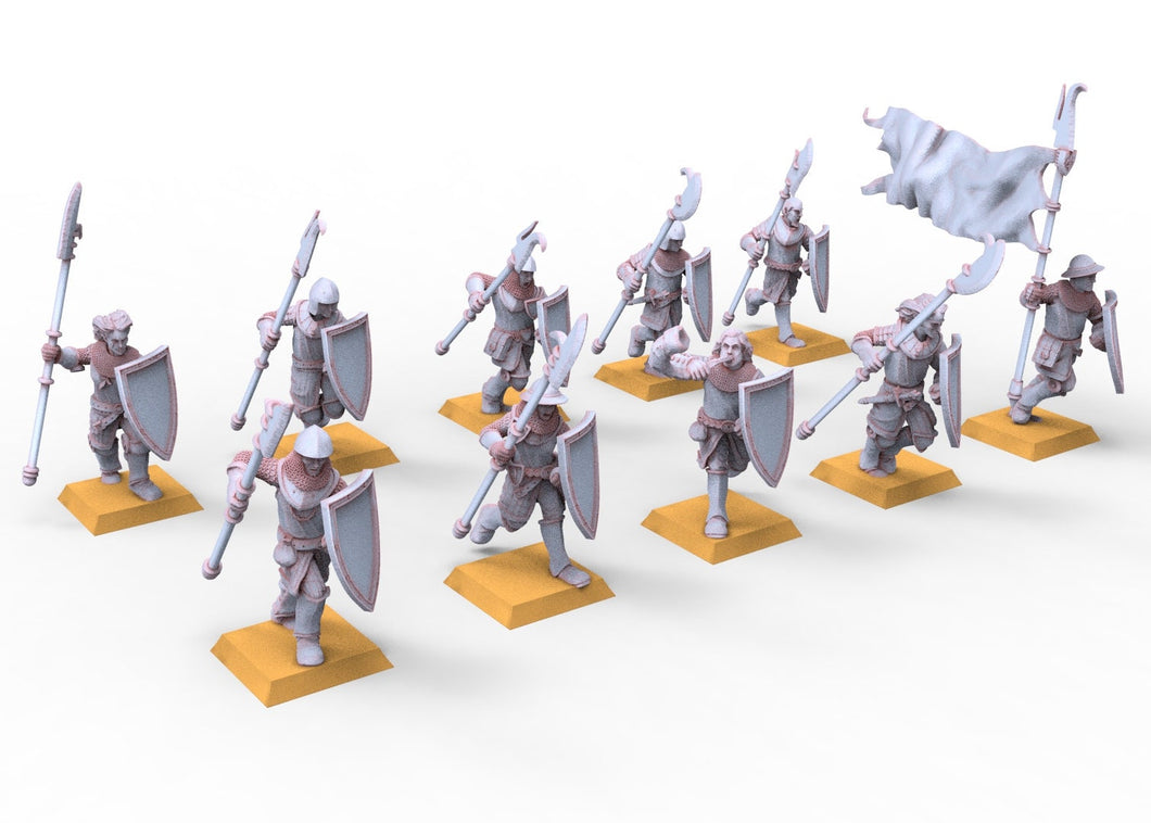 Spearmen men  at arms usable for Oldhammer, battle, king of wars, 9th age