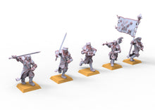 Load image into Gallery viewer, Arthurian Knights - Swordmen men at arms usable for Oldhammer, battle, king of wars, 9th age

