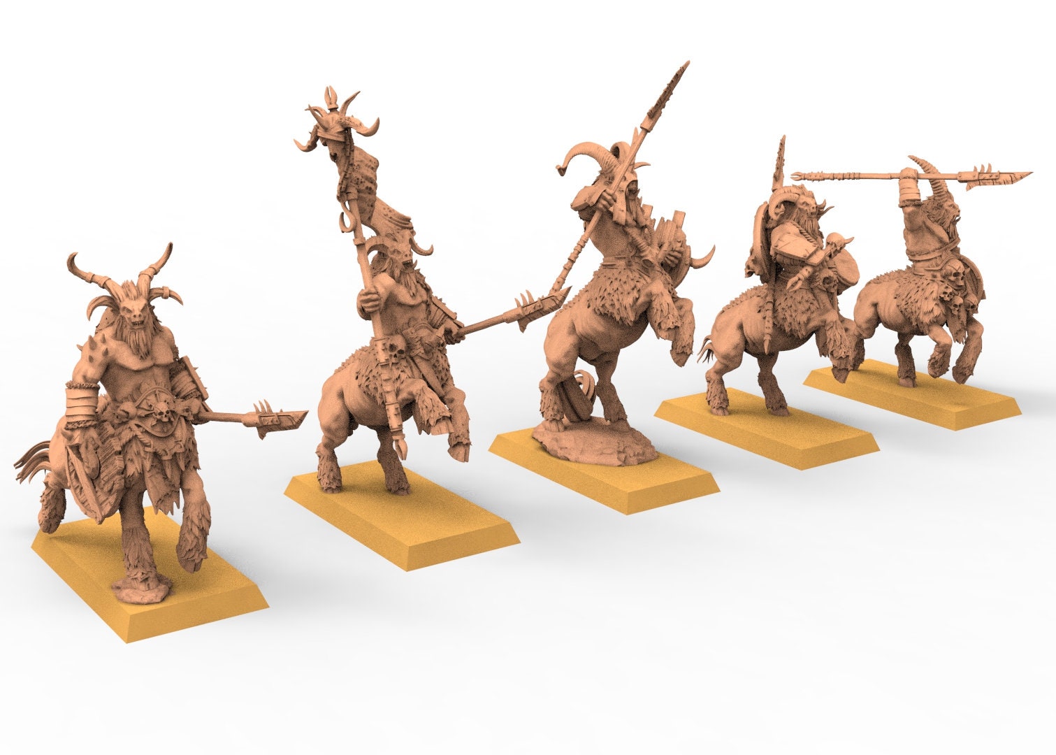 Beastmen - Centaurs Beastmen warriors of Chaos