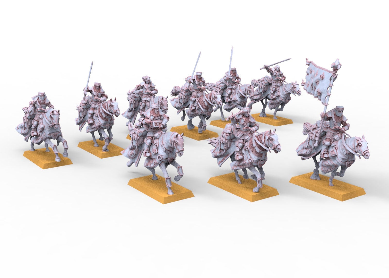 Chevaliers Arthuriens - Chevaliers à la recherche d'une quête utilisable pour Oldhammer, bataille, roi des guerres, 9e âge