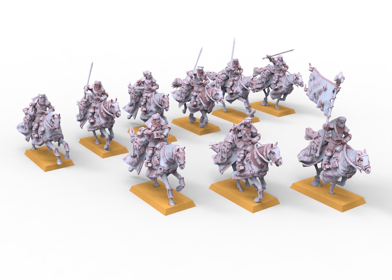 Chevaliers Arthuriens - Chevaliers à la recherche d'une quête utilisable pour Oldhammer, bataille, roi des guerres, 9e âge