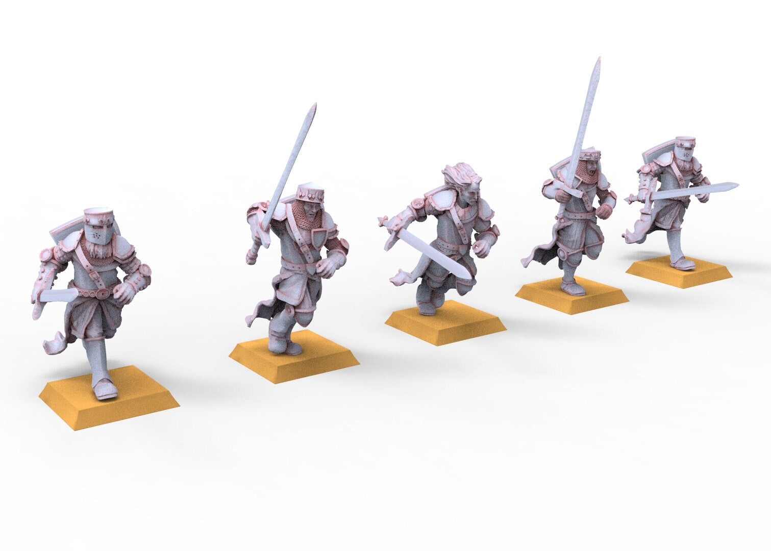 Arthurian Knights - Swordmen men at arms usable for Oldhammer, battle, king of wars, 9th age