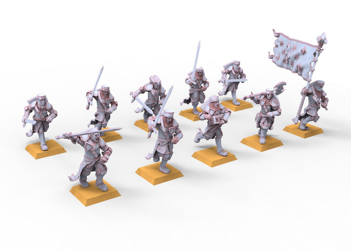 Arthurian Knights - Swordmen men at arms usable for Oldhammer, battle, king of wars, 9th age