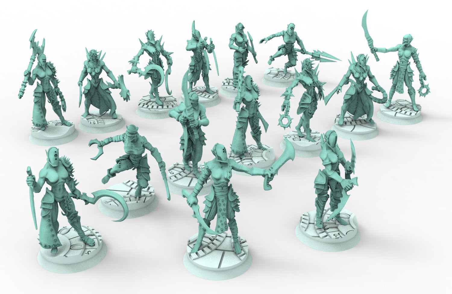 Dark City - Wracked tortured female warriors Dark eldar drow 