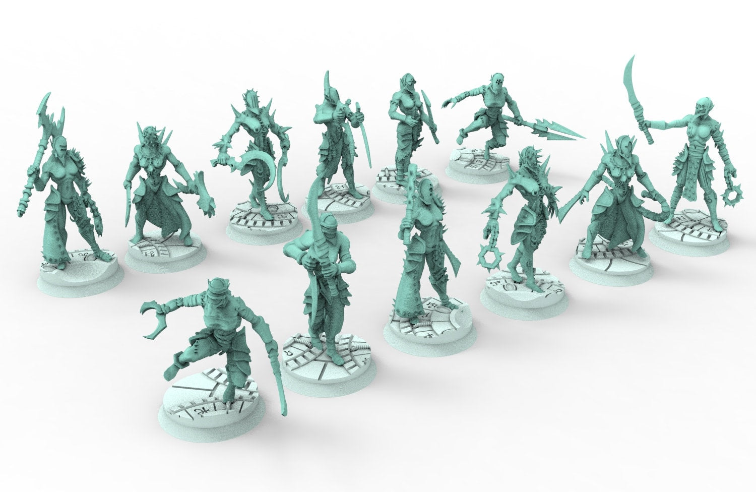 Dark City - Wracked tortured female warriors Dark eldar drow 