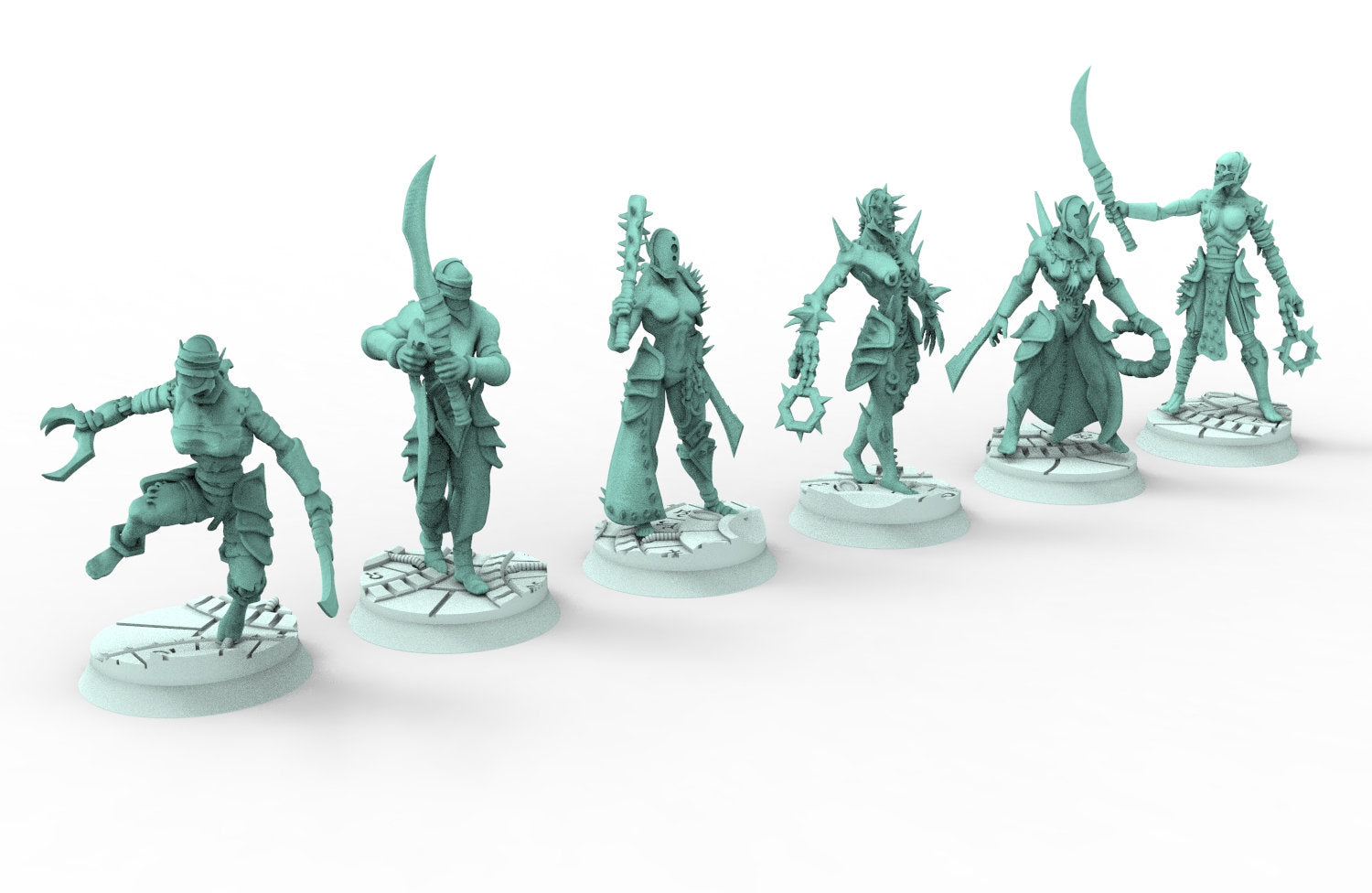 Dark City - Wracked tortured female warriors Dark eldar drow 
