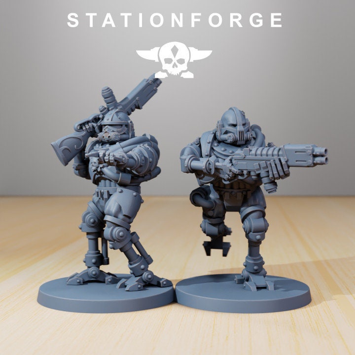 Scavenger frontliner rapido, mechanized infantry, post apocalyptic empire, usable for tabletop wargame.