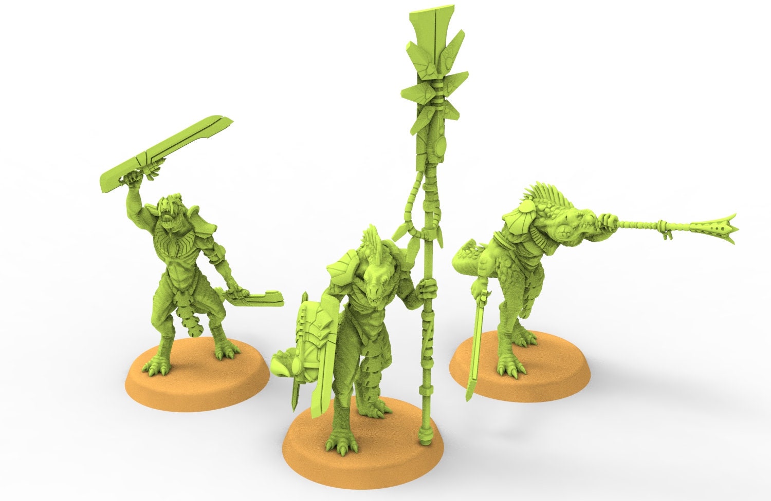 Lost temple - Saurian warriors lizardmen from the East usable for Oldhammer, battle, king of wars, 9th age