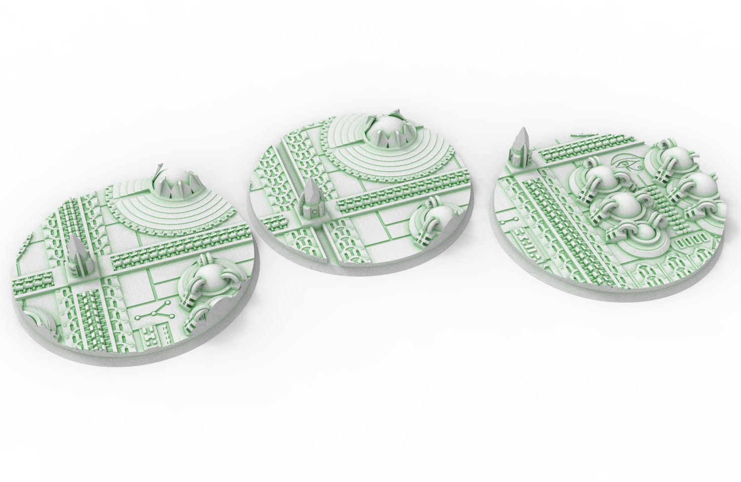 Lot of 25mm to 160mm CINAN set 2 texture & round bases usable for warmachine, wargame...