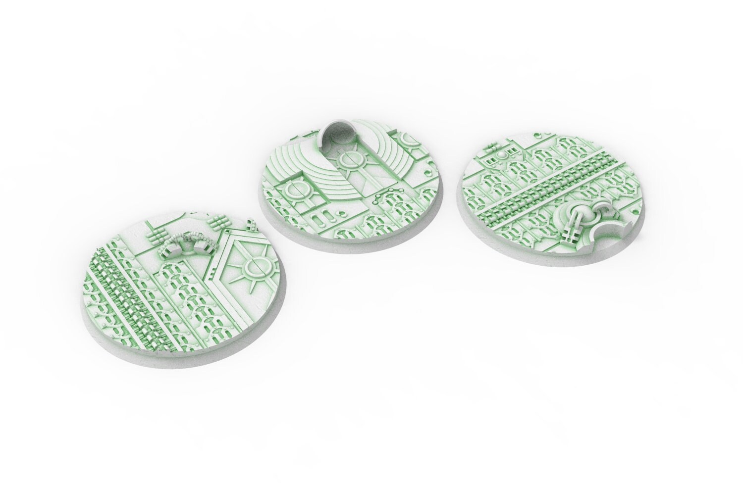 Viele 25 mm bis 160 mm CINAN-Set 3 Texturen und runde Basen, verwendbar für Warmachine, Wargame...