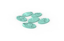 Load image into Gallery viewer, Lot of 60mm to 170mm  dark city set 4 texture &amp; oval bases usable for warmachine, wargame...
