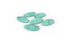 Load image into Gallery viewer, Lot of 60mm to 170mm  dark city set 5 texture &amp; oval bases usable for warmachine, wargame...
