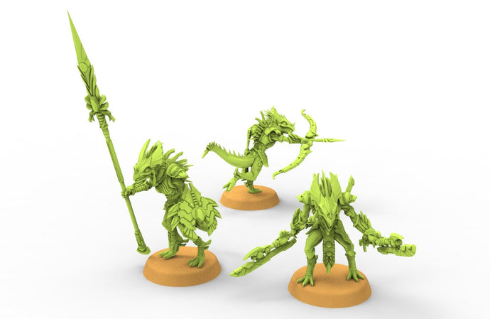 Lost temple - Skink Hero lizard men from the East usable for Oldhammer, battle, king of wars, 9th age