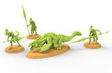 Load image into Gallery viewer, Lost temple - Lavadon Salamander lizardmen usable for Oldhammer, battle, king of wars, 9th age
