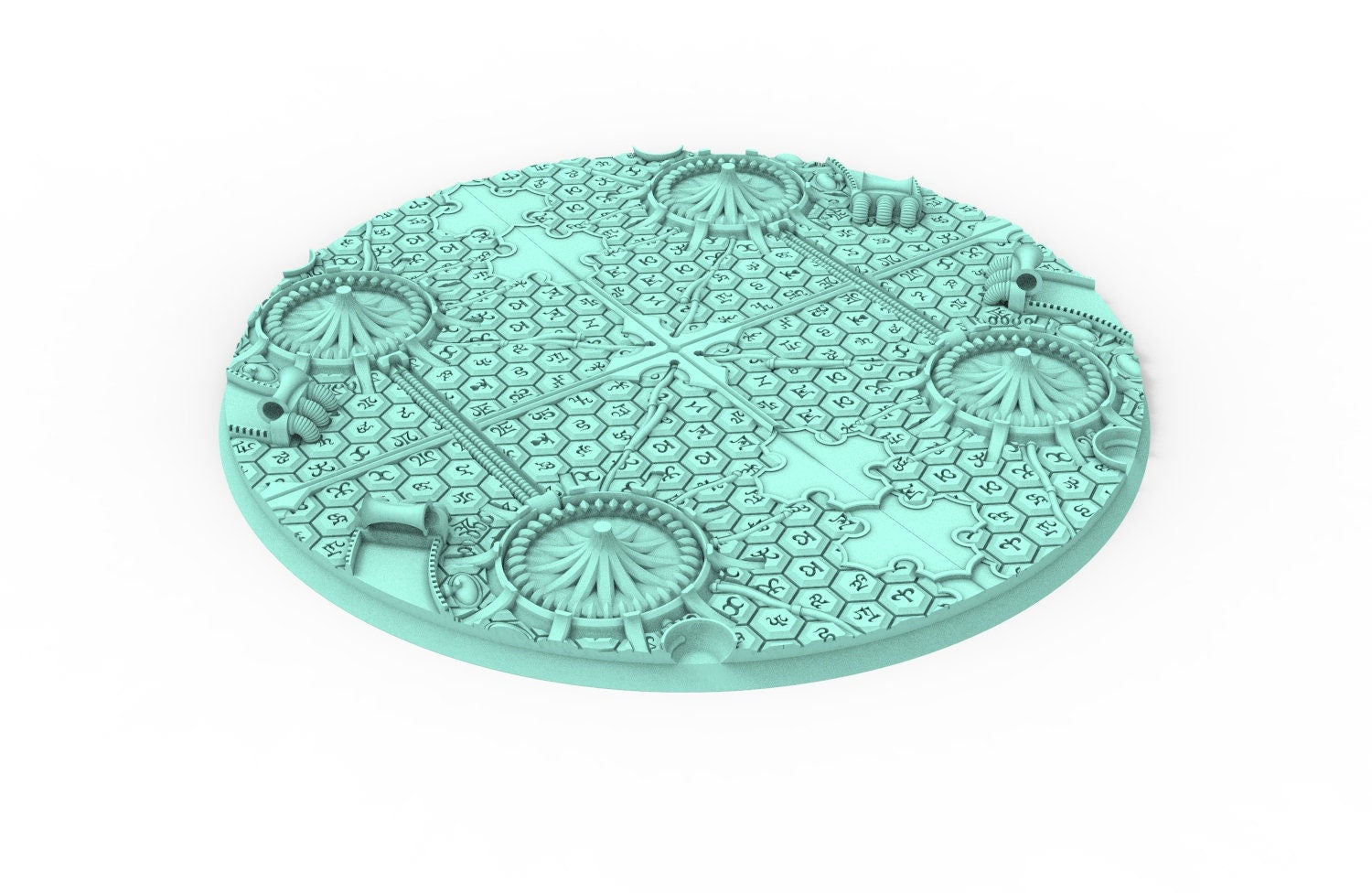 Viele runde Basen und Texturen von 25 mm bis 160 mm, Dark City, Set 4, verwendbar für Saga, Konfrontation, Kriegsspiele usw.