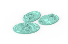 Load image into Gallery viewer, Lot of 60mm to 170mm  dark city set 4 texture &amp; oval bases usable for warmachine, wargame...
