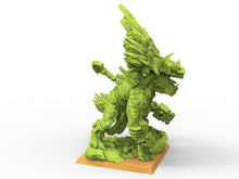 Load image into Gallery viewer, Lost temple - Lord Tlaloc Saurian Hero lizardmen from the East usable for Oldhammer, battle, king of wars, 9th age
