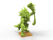 Load image into Gallery viewer, Lost temple - Lord Yacatecuhtli Saurian Hero lizardmen from the East usable for Oldhammer, battle, king of wars, 9th age

