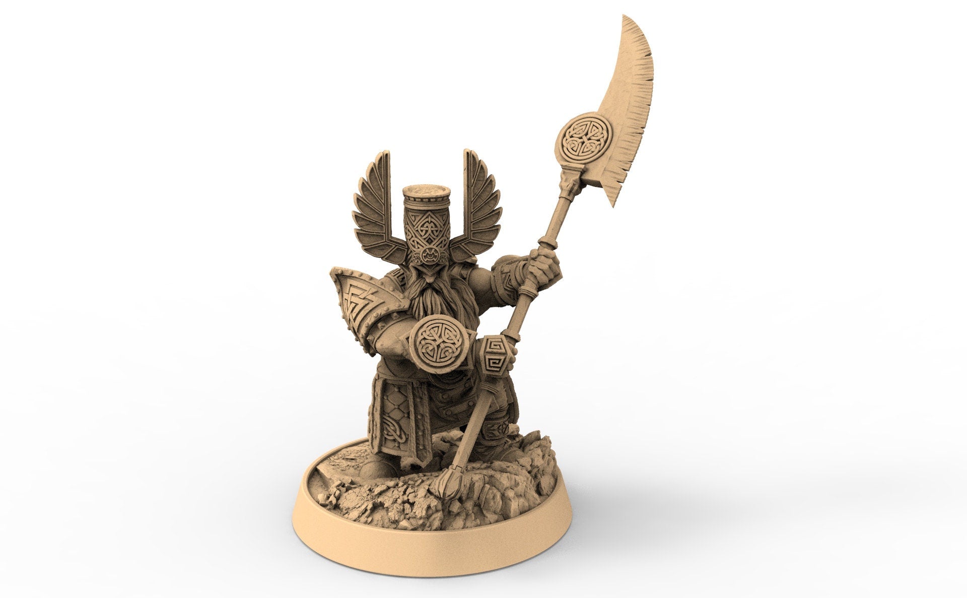 Dwarves - Elder Thane Rauban Slicer The White Ravens of Norrokk, daybreak miniatures