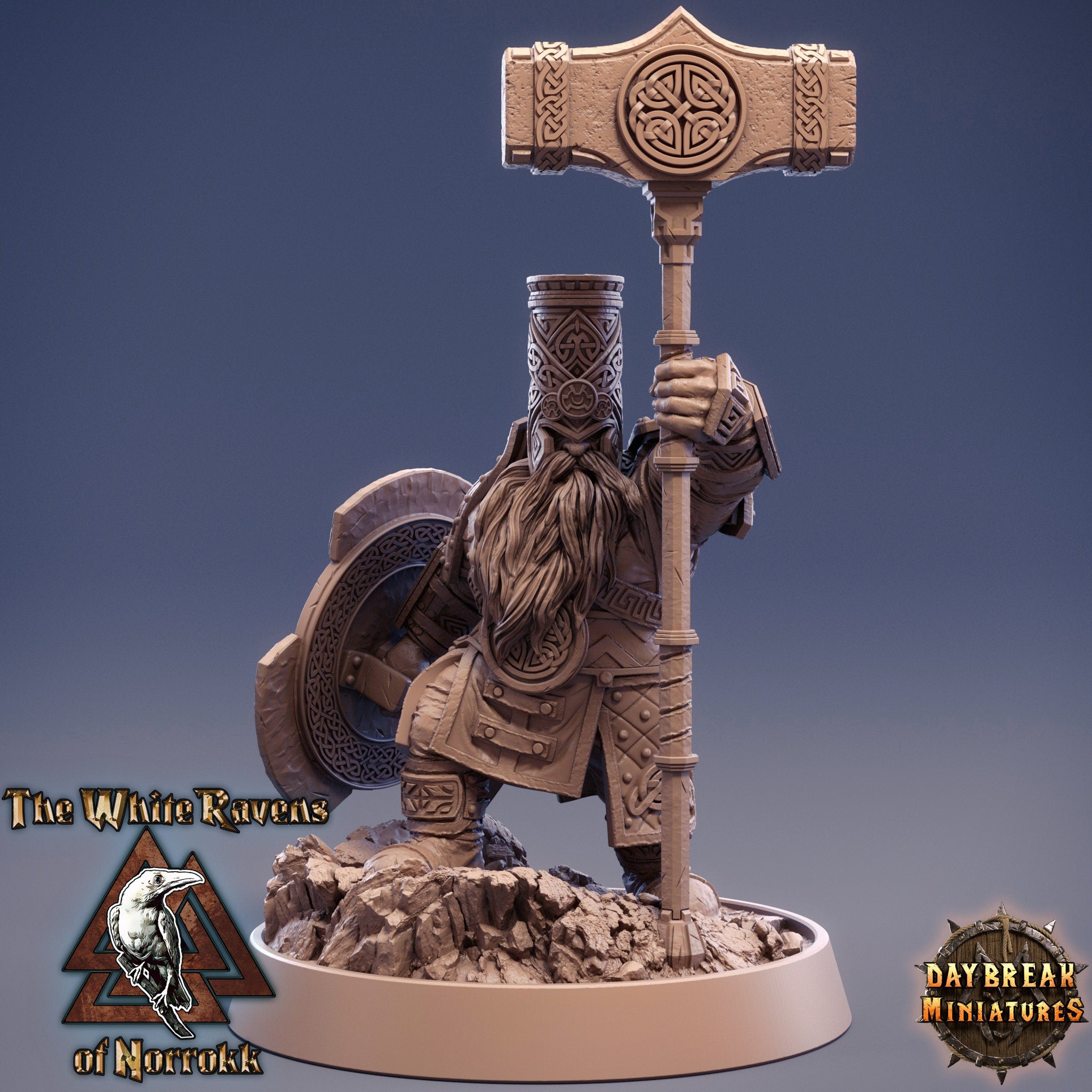 Dwarves - Ernil Thumper The White Ravens of Norrokk, daybreak miniatures