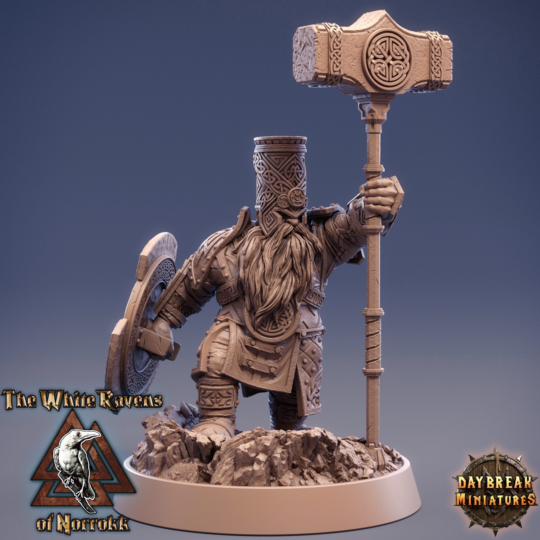 Dwarves - Ernil Thumper The White Ravens of Norrokk, daybreak miniatures