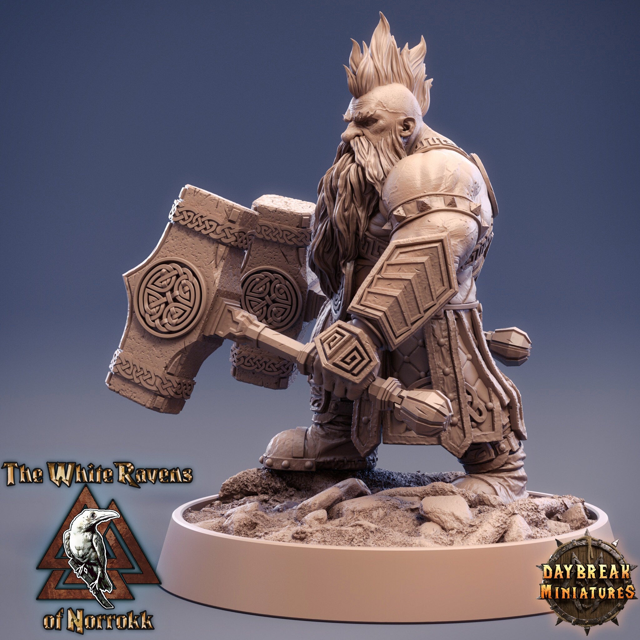 Dwarves - Flint Hammerfell The White Ravens of Norrokk, daybreak miniatures