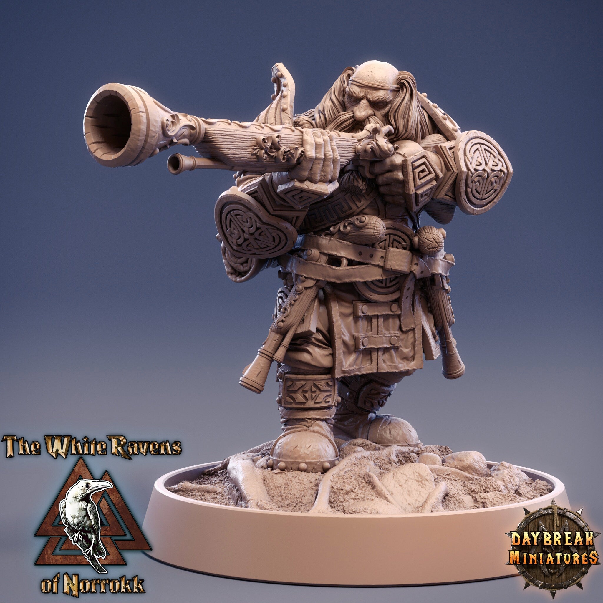 Dwarves - Holgrim Sharpshank The White Ravens of Norrokk, daybreak miniatures