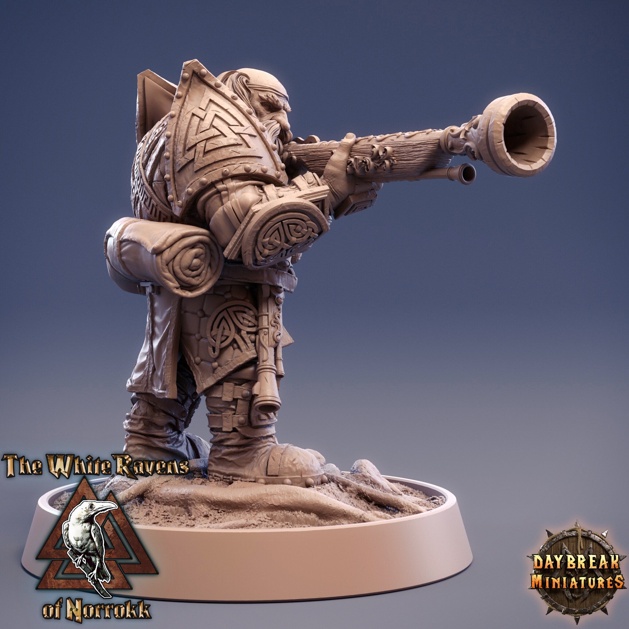 Dwarves - Holgrim Sharpshank The White Ravens of Norrokk, daybreak miniatures