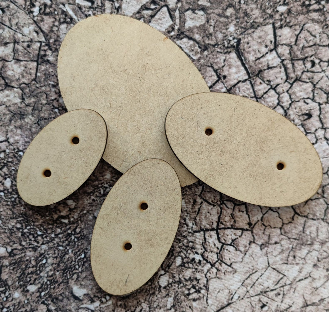 MDF 3 mm oval bases