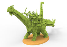 Load image into Gallery viewer, Lost temple - Skinks sur Brachiosaurus lizardmen usable for  AOS, Oldhammer, battle, king of wars, 9th age
